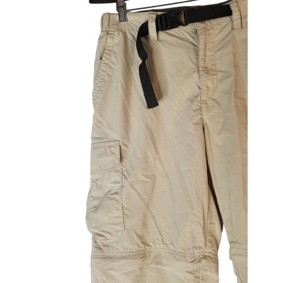 Croft & Barrow gray Belted Khaki Cargo convertible travel pants Men's Size 32x30 - Picture 3 of 8